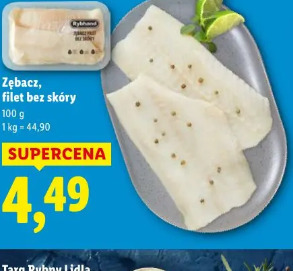 Zębacz, filet bez skóry