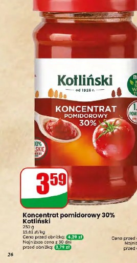 Koncentrat pomidorowy 30% Kotliński