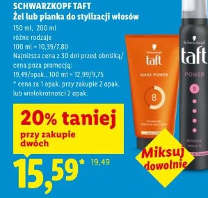 Schwarzkopf Taft Żel lub pianka do stylizacji włosów