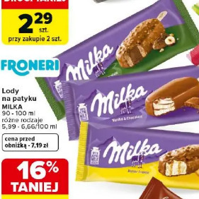 Lody na patyku Milka