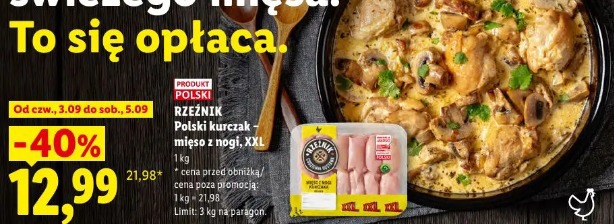 Rzeźnik Polski kurczak mięso z nogi XXL