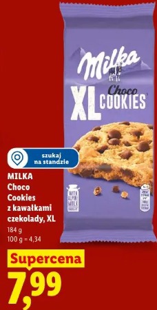 Milka Choco Cookies z kawałkami czekolady, XL