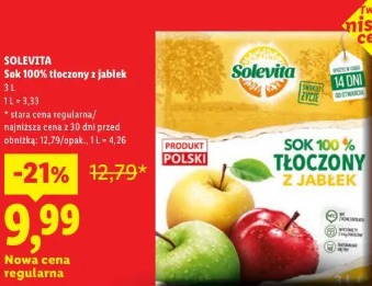 Solevita Sok 100% tłoczony z jabłek