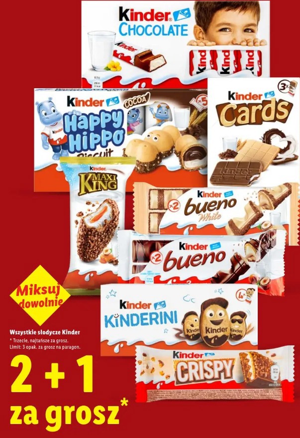 Kinder wszystkie słodycze