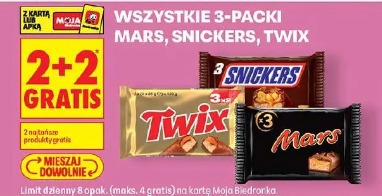 Wszystkie 3-packi Mars, Snickers, Twix