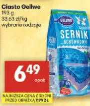 Ciasto Gellwe sernik borówkowy