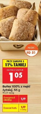 Bułka 100% z mąki żytniej