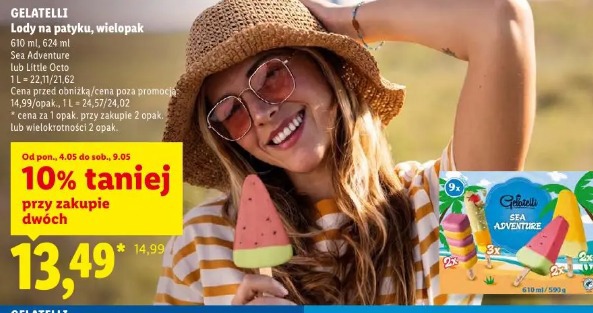 Gelatelli Lody na patyku, wielopak
