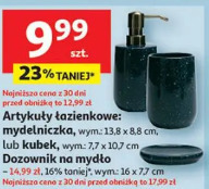 Artykuły łazienkowe: mydelniczka lub kubek, Dozownik na mydło