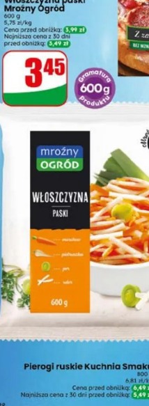Włoszczyzna paski Mrożny Ogród