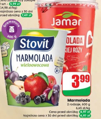 Marmolada Jamar z płatkami róży