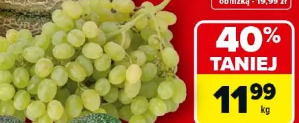 Winogrona jasne bezpestkowe