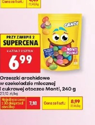 Orzeszki arachidowe w czekoladzie mlecznej i cukrowej otoczce Monti