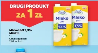 Mleko UHT 1,5% Miletto