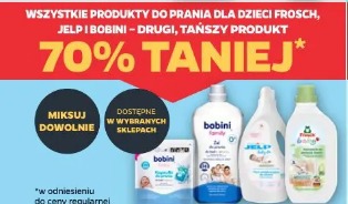 Wszystkie produkty do prania dla dzieci Frosch, Jelp i Bobini drugi, tańszy produkt 70% taniej