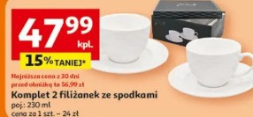 Komplet 2 filiżanek ze spodkami