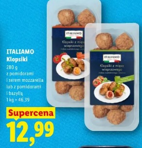 Italiamo Klopsiki z pomidorami i serem mozzarella lub z pomidorami i bazylią