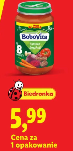 Danie dla dzieci po 8 m-cu barszcz ukraiński Bobovita