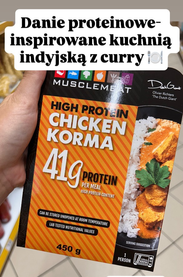 Danie proteinowe-inspirowane kuchnią indyjską z curry Musclemeat