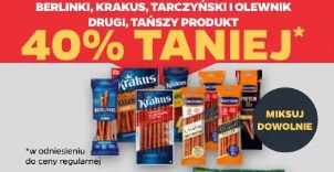 Wszystkie kabanosy Berlinki, Krakus, Tarczyński i Olewnik drugi, tańszy produkt