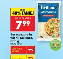 Ser mozzarella wiórki Delikate
