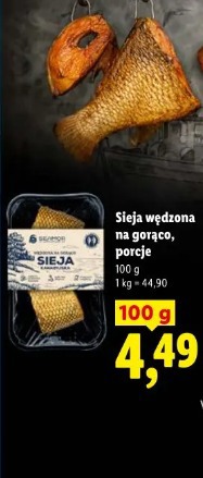 Sieja wędzona na gorąco, porcje Seamor