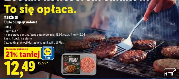 Rzeźnik Duże burgery wołowe