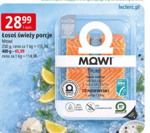Łosoś świeży porcje Mowi