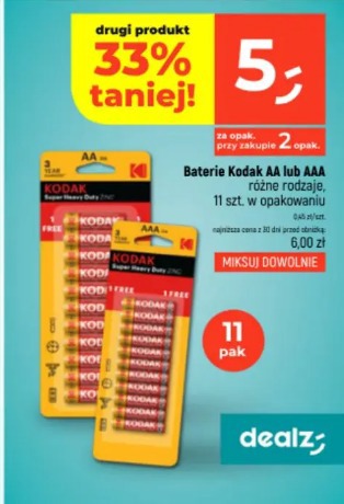 Baterie Kodak AA lub AAA