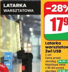 Latarka warsztatowa 2w1 USB