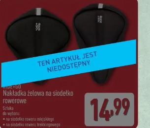 RIDE+GO Nakładka żelowa na siodełko rowerowe