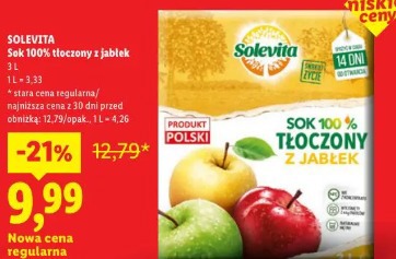 Solevita Sok 100% tłoczony z jabłek