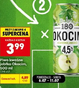 Piwo kwaśne jabłko Okocim
