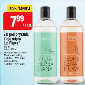 Żel pod prysznic Ziaja mięta herbaciana lub pigwa