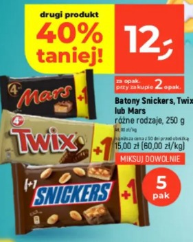 Batony Snickers, Twix lub Mars