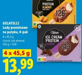 Gelatelli Lody proteinowe na patyku, 4-pak