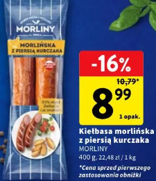 Kiełbasa morlińska z piersi kurczaka Morliny