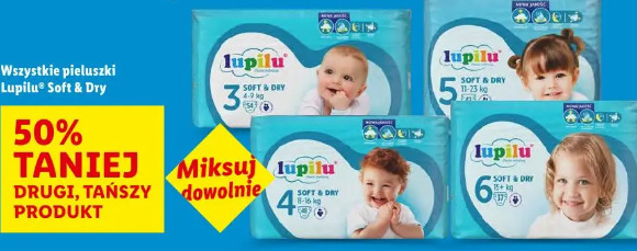 Wszystkie pieluszki Lupilu Soft & Dry