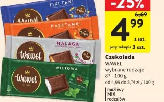 Czekolada WAWEL wybrane rodzaje