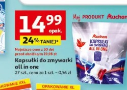 Kapsułki do zmywarki all in one Auchan