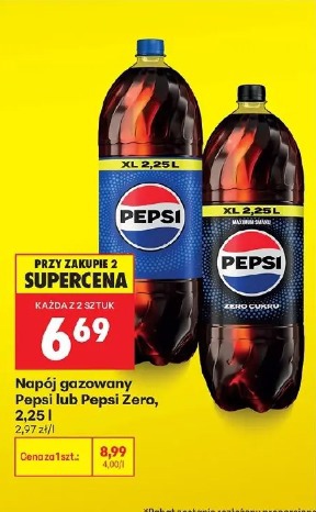 Napój gazowany Pepsi lub Pepsi Zero