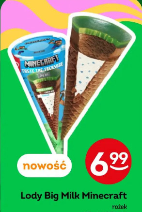 Lody Big Milk Minecraft rożek