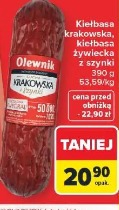 Kiełbasa krakowska, kiełbasa żywiecka z szynki Olewnik