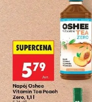 Napój Oshee Vitamin Tea Peach Zero