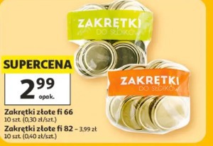 Zakrętki złote fi 66