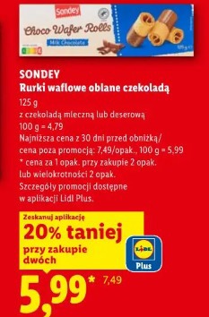 Sondey Rurki waflowe oblane czekoladą