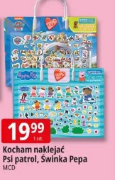 Kocham naklejać Psi patrol, Świnka Pepa MCD