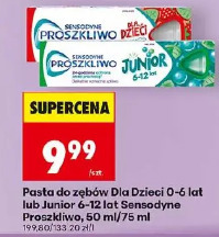 Pasta do zębów Dla Dzieci 0-6 lat lub Junior 6-12 lat Sensodyne Proszkliwio