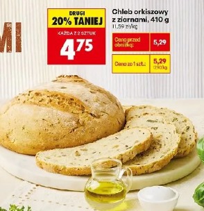 Chleb orkiszowy z ziarnami