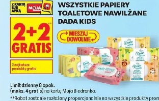 Wszystkie papiery toaletowe nawilżane Dada Kids